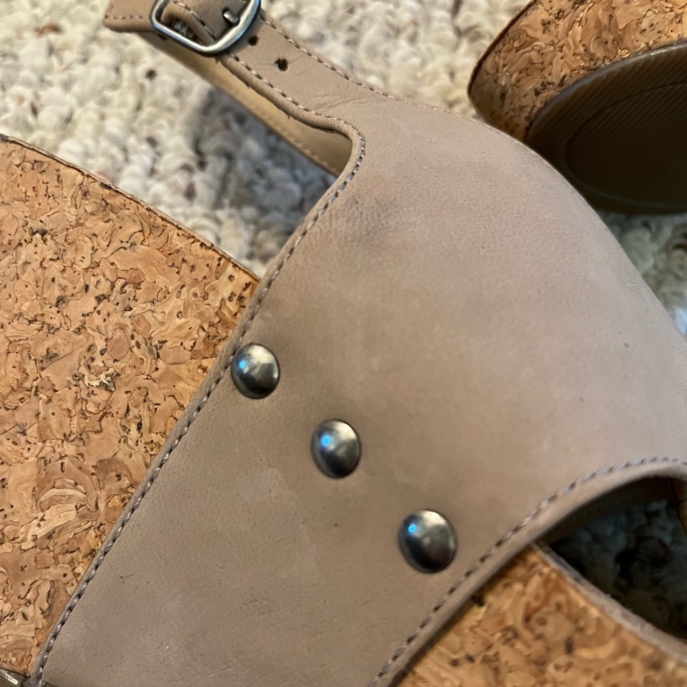 LUCKY BRAND Cork Suede Wedge Sandals - Picture 3 of 14